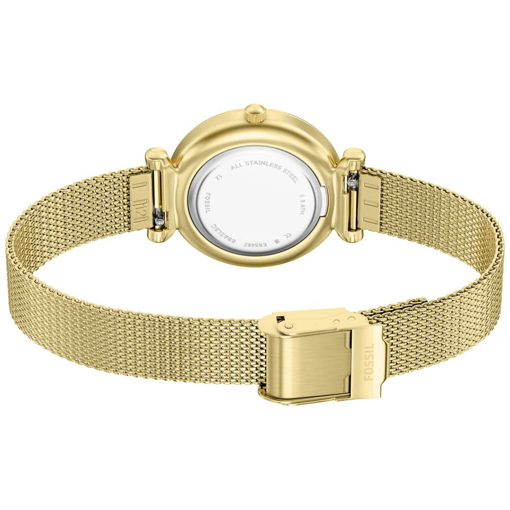 ES5462 FOSSIL Carlie ES5462 Stylish Design Stainless Steel Case Elegant Leather Strap Water Resistant - Image 5