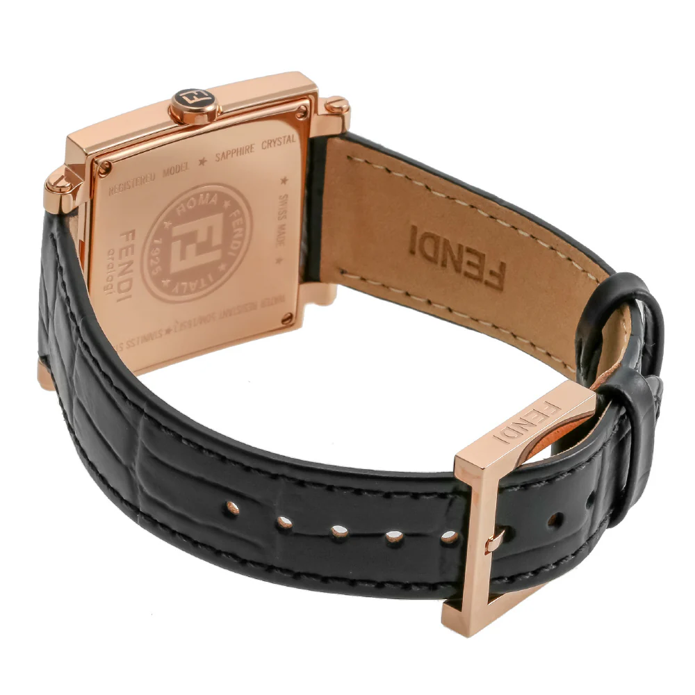 FENDI F604511011 Elegant Design Swiss Movement Water Resistant Genuine Leather Strap - Image 3