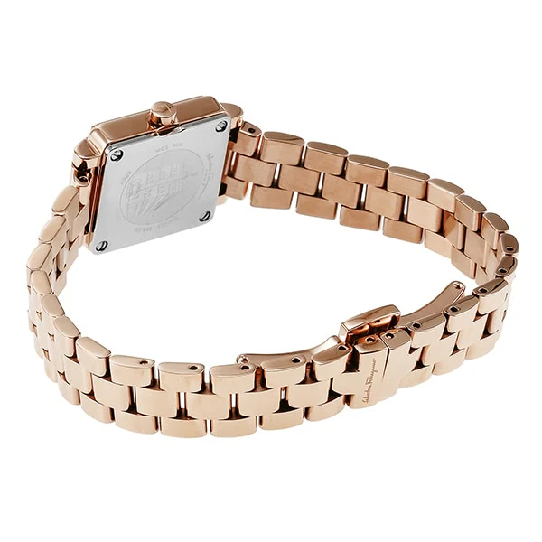 FERRAGAMO SFBY00419 Square Ladies Metal Band Watch with 2 Year Warranty Elegant Design and Durable Construction - Image 5