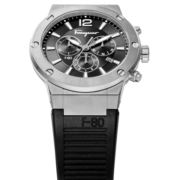FERRAGAMO SFEX00523 Men's 43mm Quartz Chronograph Watch with Metal Band, Authentic 2 Year Warranty, Stylish and Durable Design - Image 2