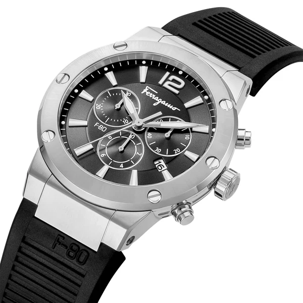 FERRAGAMO SFEX00523 Men's 43mm Quartz Chronograph Watch with Metal Band, Authentic 2 Year Warranty, Stylish and Durable Design - Image 3