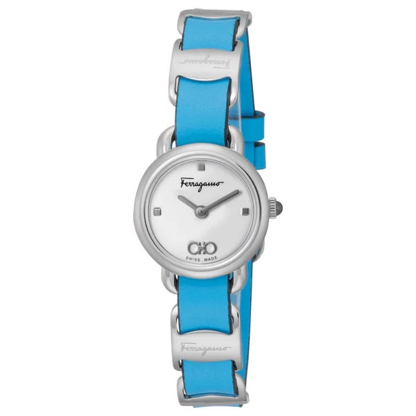 FERRAGAMO SFHT01322 Women's Watch with Leather Strap, Elegant Design, 2 Year Warranty, Perfect for Any Occasion