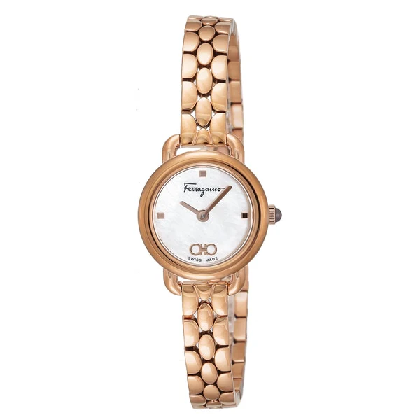 FERRAGAMO SFHT01622 Women's Metal Strap Watch with 2 Year Warranty, Elegant Design and Reliable Precision for Everyday Style
