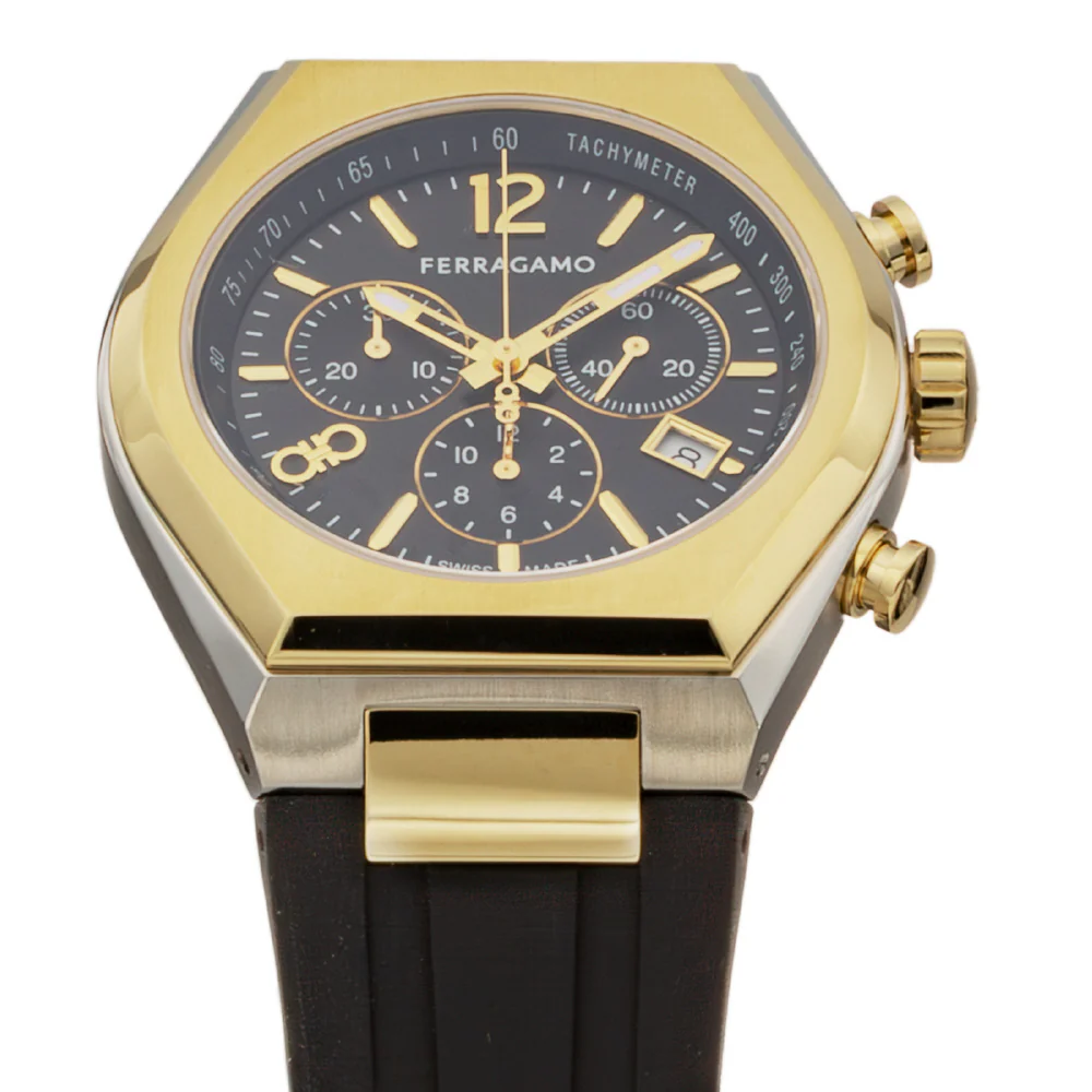 FERRAGAMO SFUV00322 Tonneau Gent 2-Year Warranty Yellow Gold Elegant Design Swiss Movement - Image 3