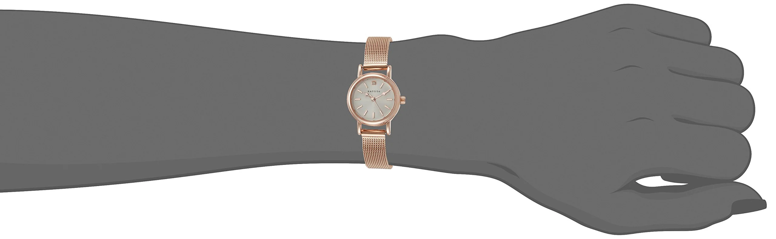 FIELDWORK QKS123-3 Women's Pink Gold Mesh Watch - Image 4