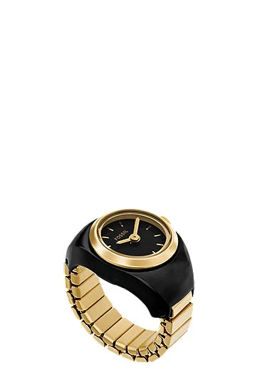 FOSSIL ES5413 Elegant Ring Watch with Sleek Design, Durable Stainless Steel, and Sparkling Crystal Accents for Timeless Style