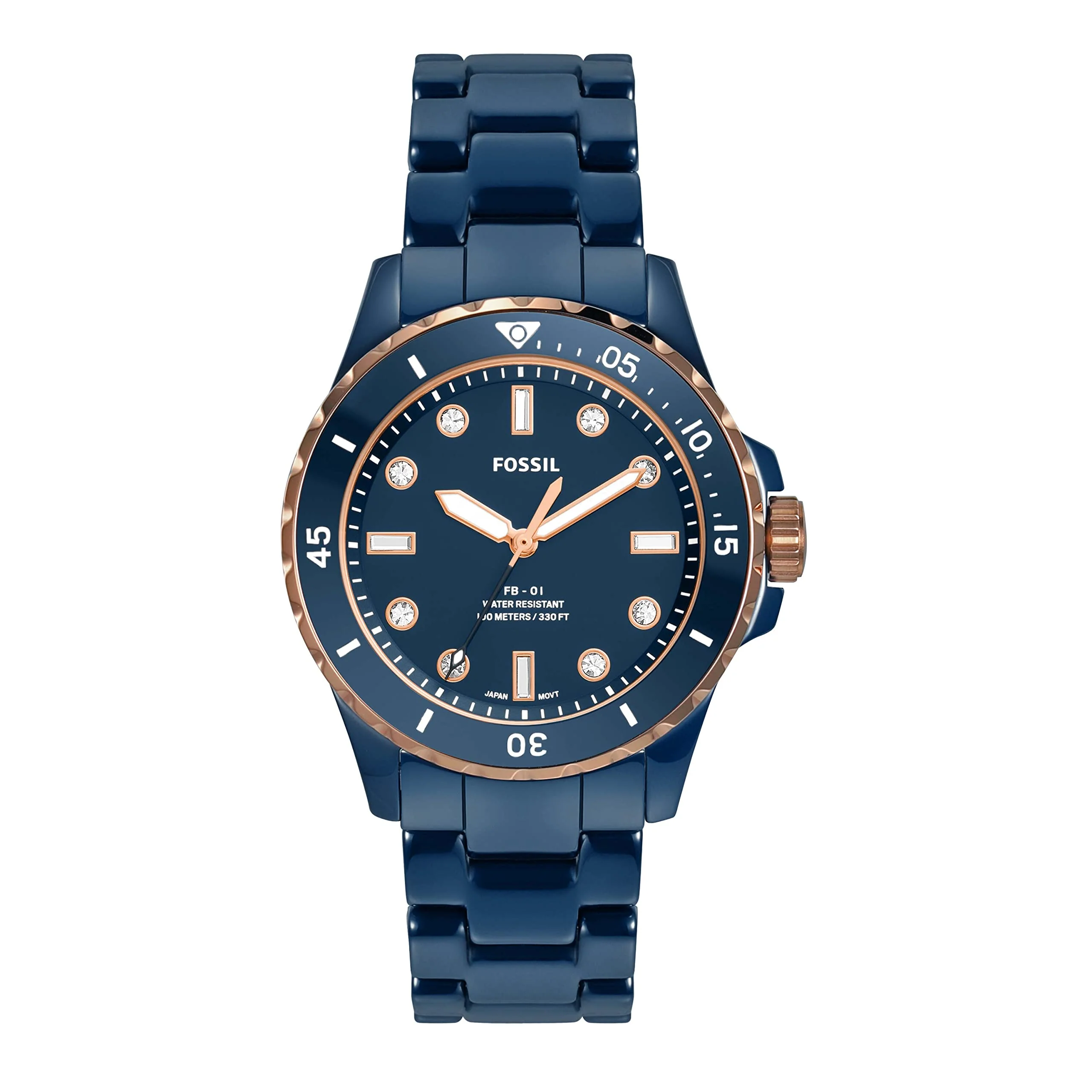 FOSSIL FB-01 CE1125 Blue Ceramic Women's Watch