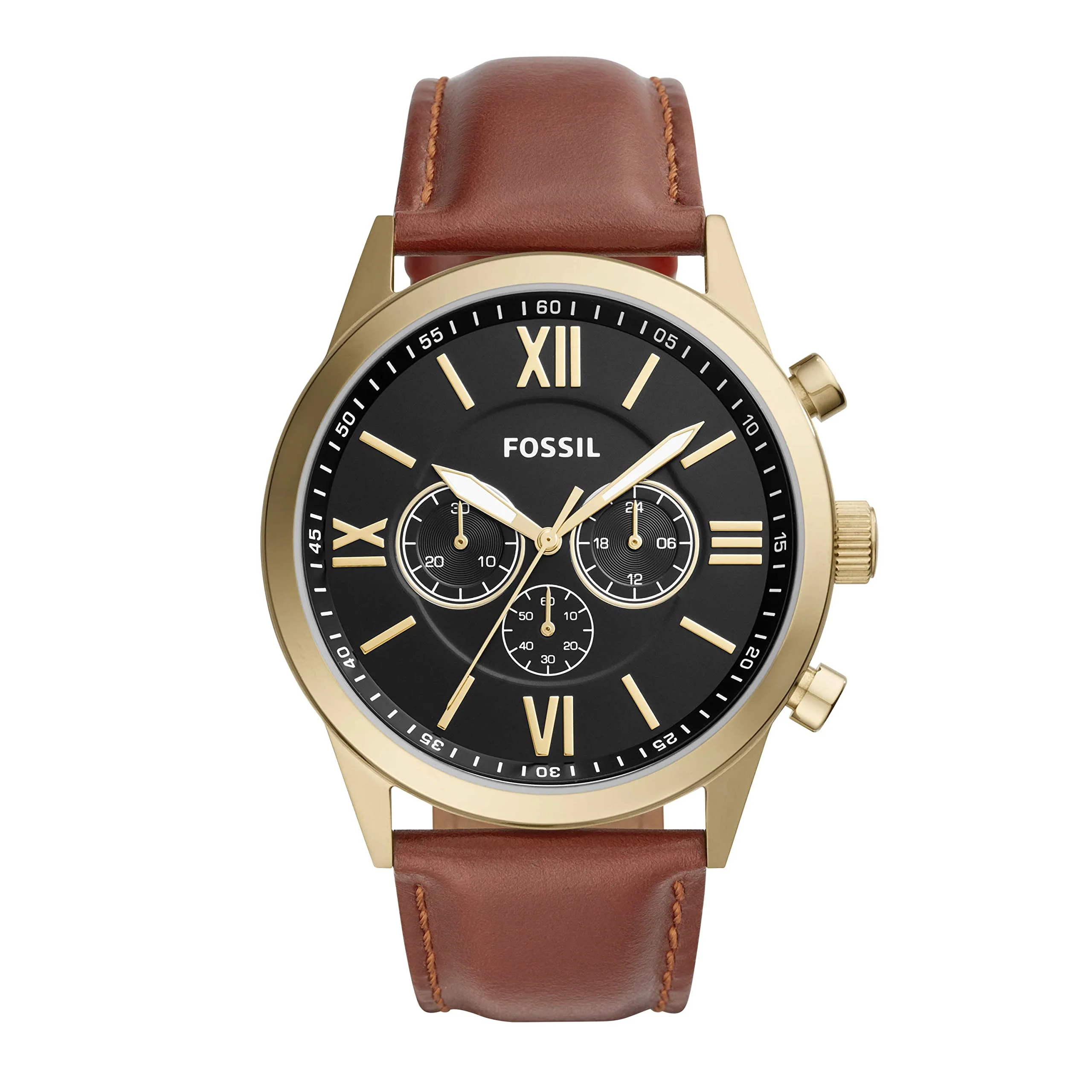 FOSSIL Flynn BQ2261 Chronograph Brown Leather Watch