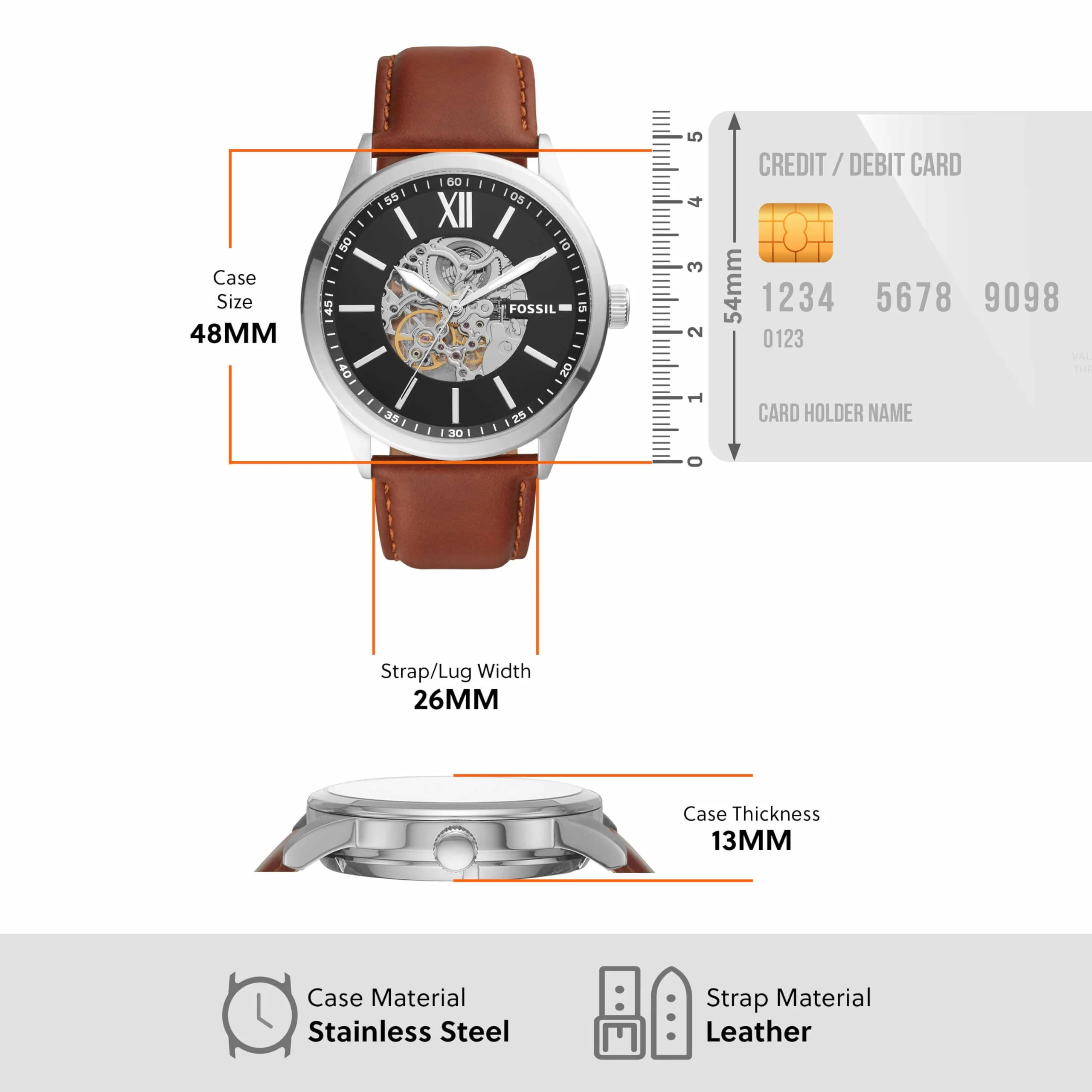 FOSSIL FLYNN BQ2386 Automatic Men's Watch - Image 3