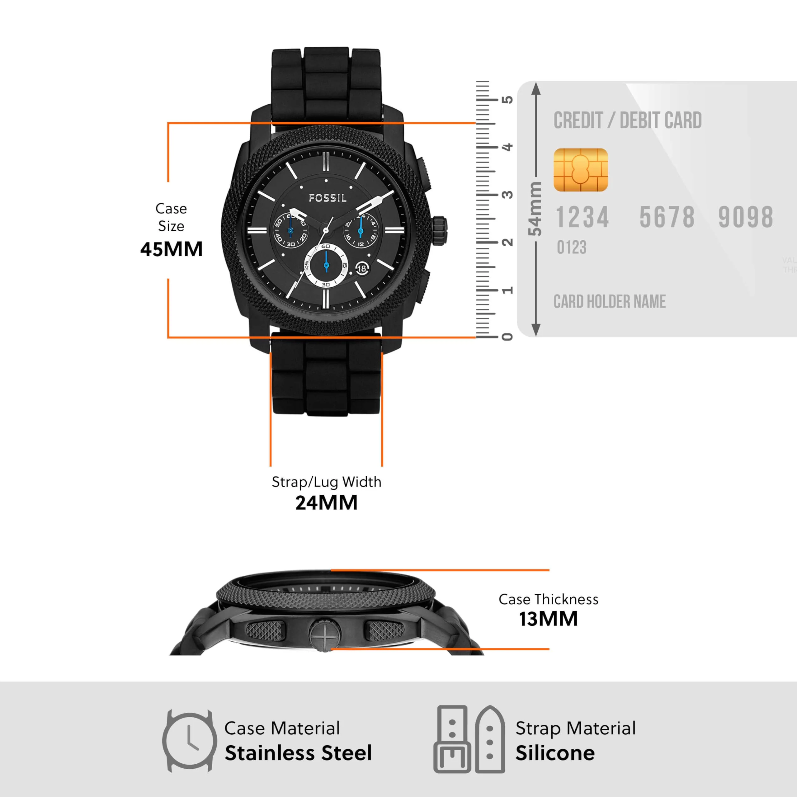 FOSSIL Machine FS4487 Men's Quartz Watch - Image 5