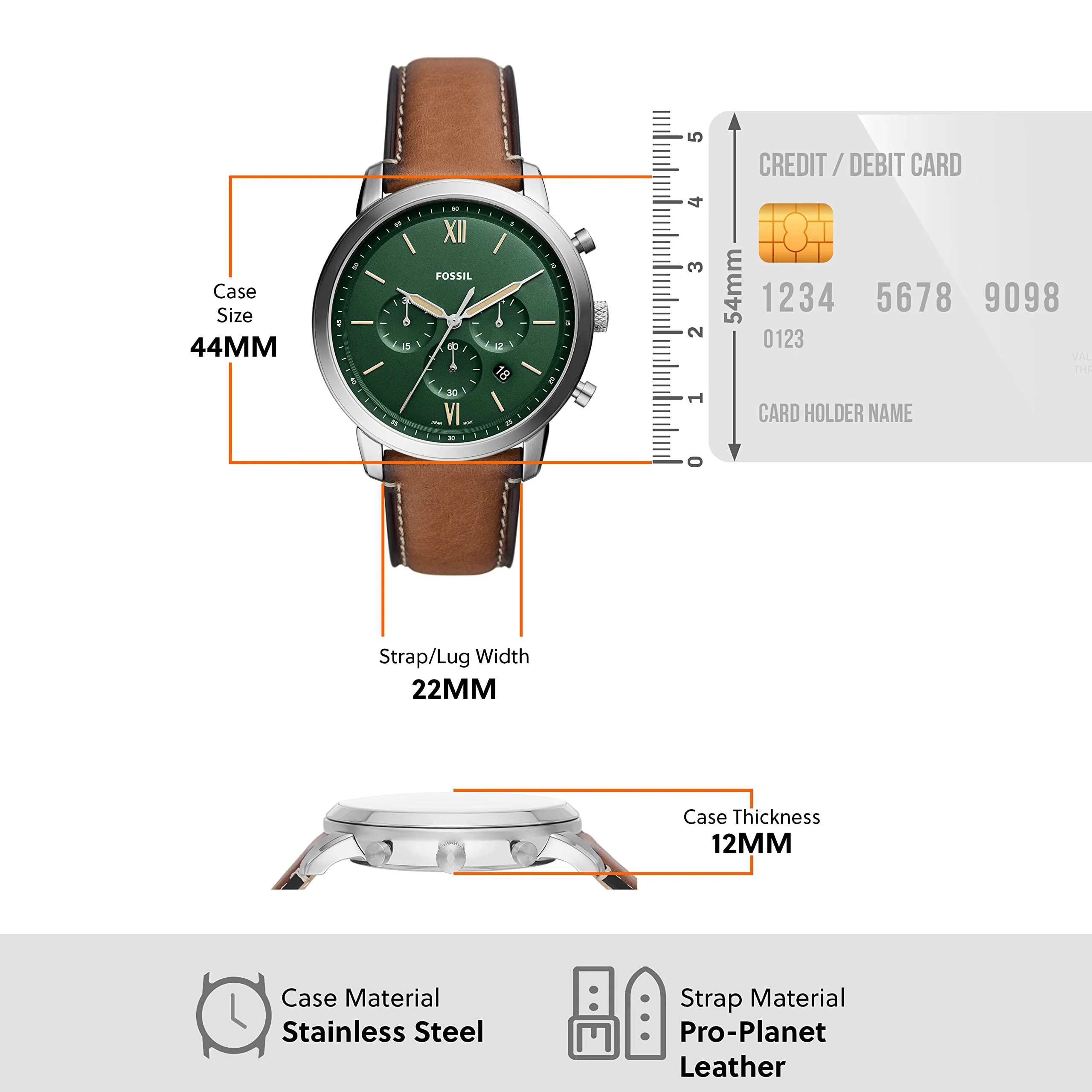FOSSIL NEUTRA FS5963 Chronograph Men's Brown Watch - Image 4