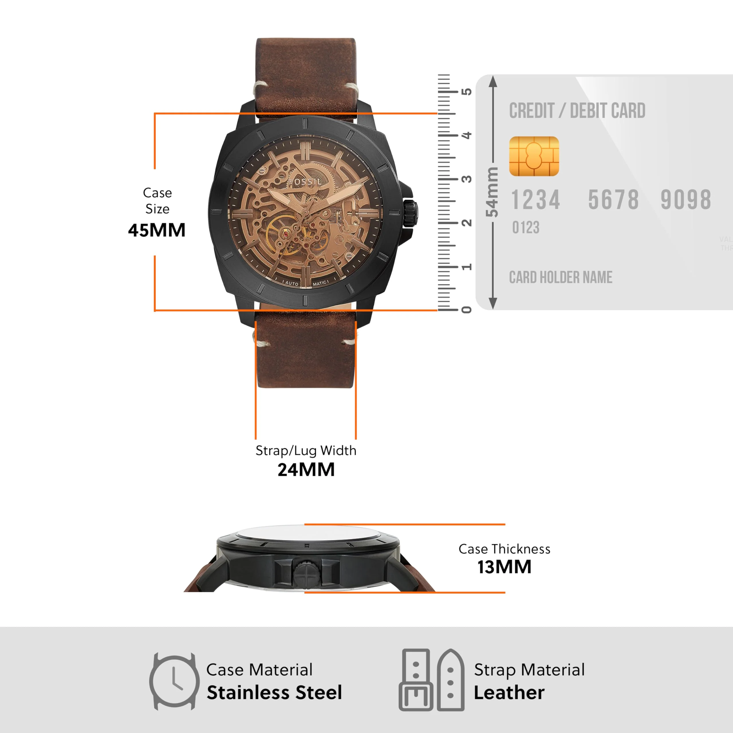 FOSSIL Privateer Sport BQ2429 Automatic Mechanical Watch - Image 4