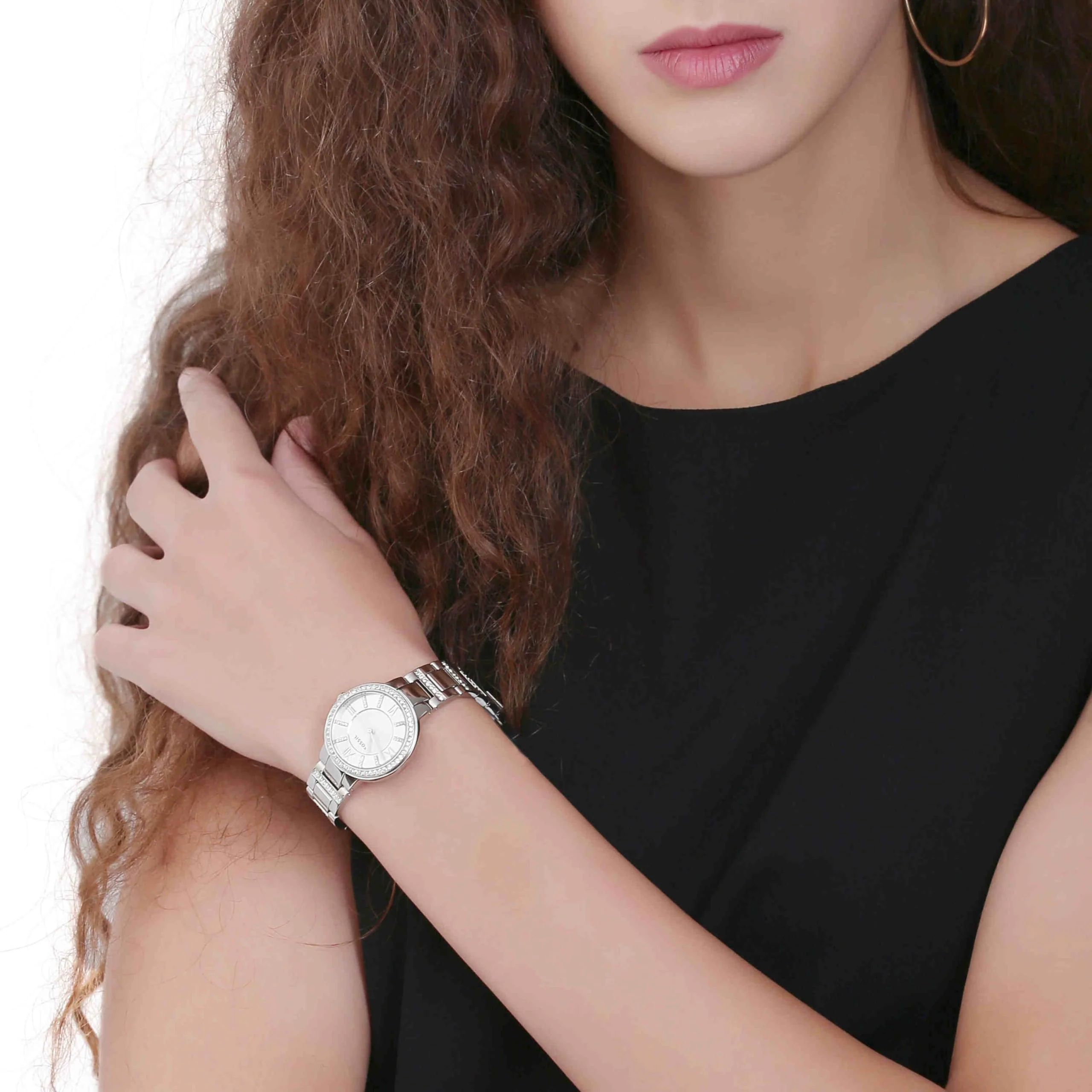 FOSSIL Virginia ES3282 Silver Stainless Steel Women's Watch - Image 4