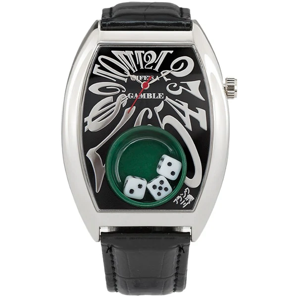 Frank Miura FMT104-SVBK Stylish Gambling Watch Water Resistant Unique Design Quartz Movement - Image 3
