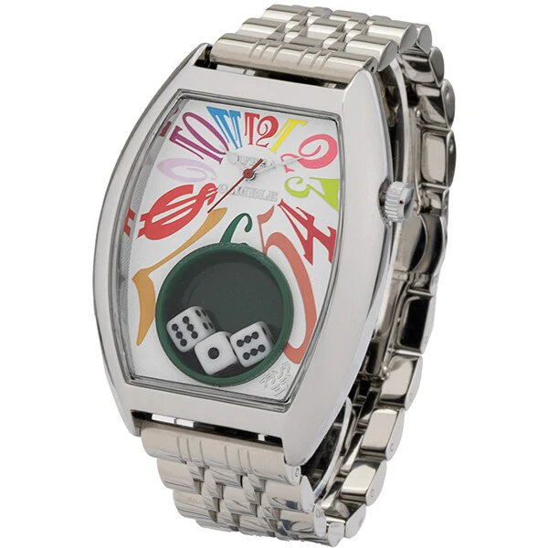 Frank Miura FMT104-SVSVCRW Stylish Casino-Inspired Design Unique Gambling Theme Quartz Movement Water Resistant