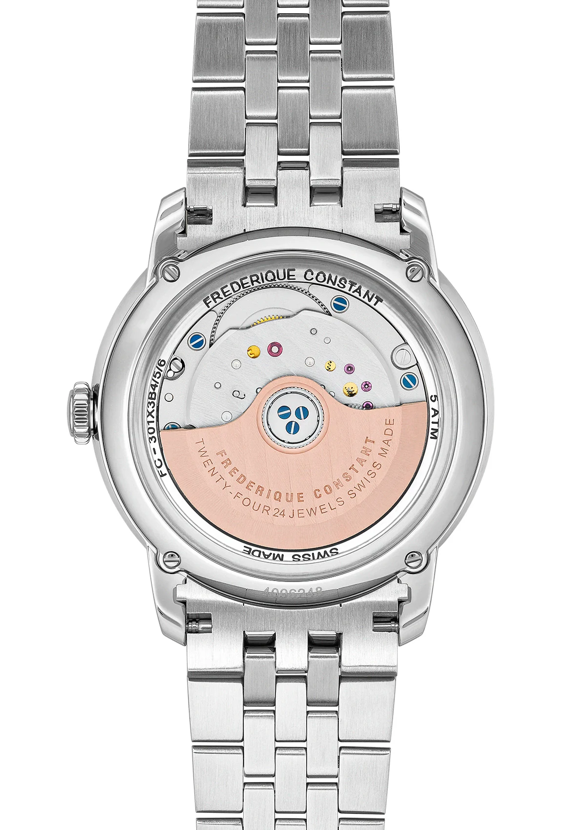 Frederique Constant FC-301SAL3B6B Swiss Automatic Movement Elegant Design Sapphire Crystal Leather Strap - Image 2