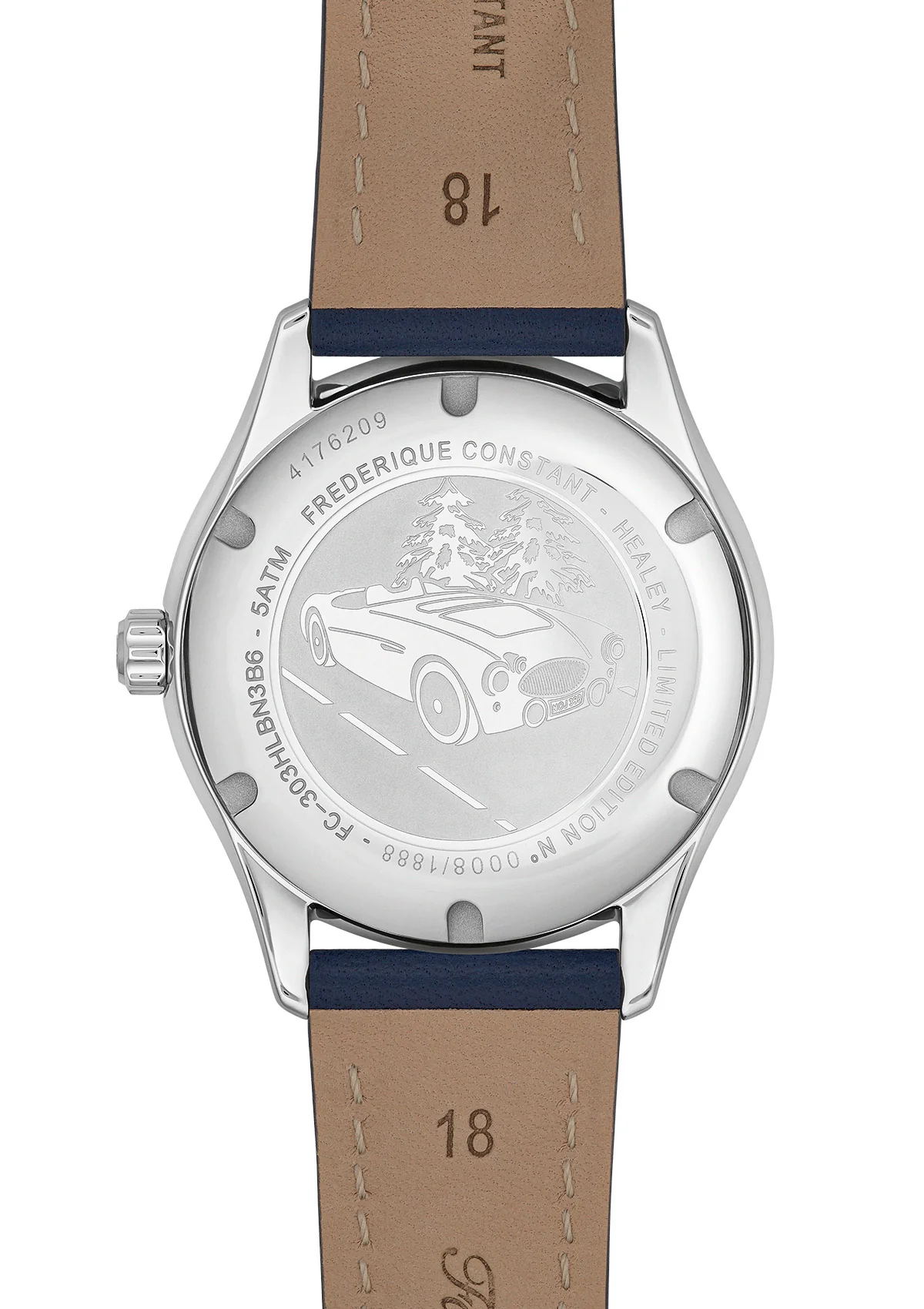 Frederique Constant FC-303HLBN3B6 Luxury Automatic Watch Swiss Made Elegant Design Chronograph Function Leather Strap - Image 2