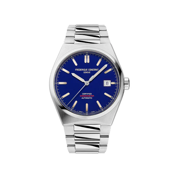 Frederique Constant FC-303LB3NH6B Swiss Automatic Movement Elegant Blue Dial Genuine Leather Strap - Image 6
