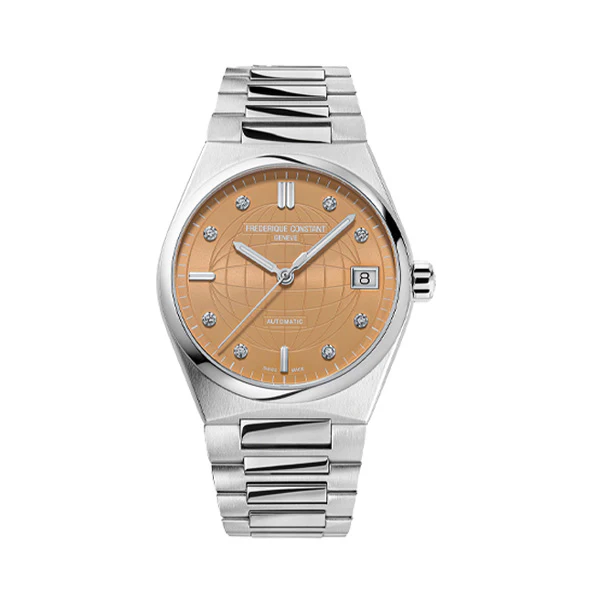Frederique Constant FC-303OD2NH6B Elegant Automatic Movement Sapphire Crystal Leather Strap Classic Design
