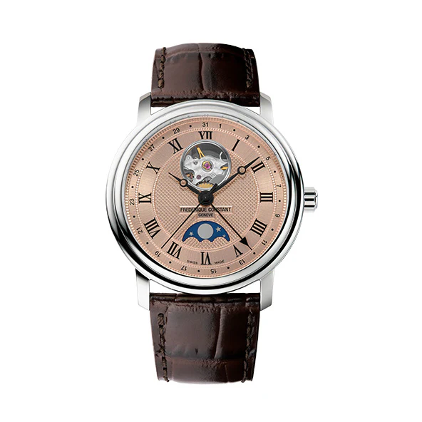 Frederique Constant FC-335MCGRW4P26 Elegant Swiss Automatic Movement Rose Gold Case Leather Strap - Image 3