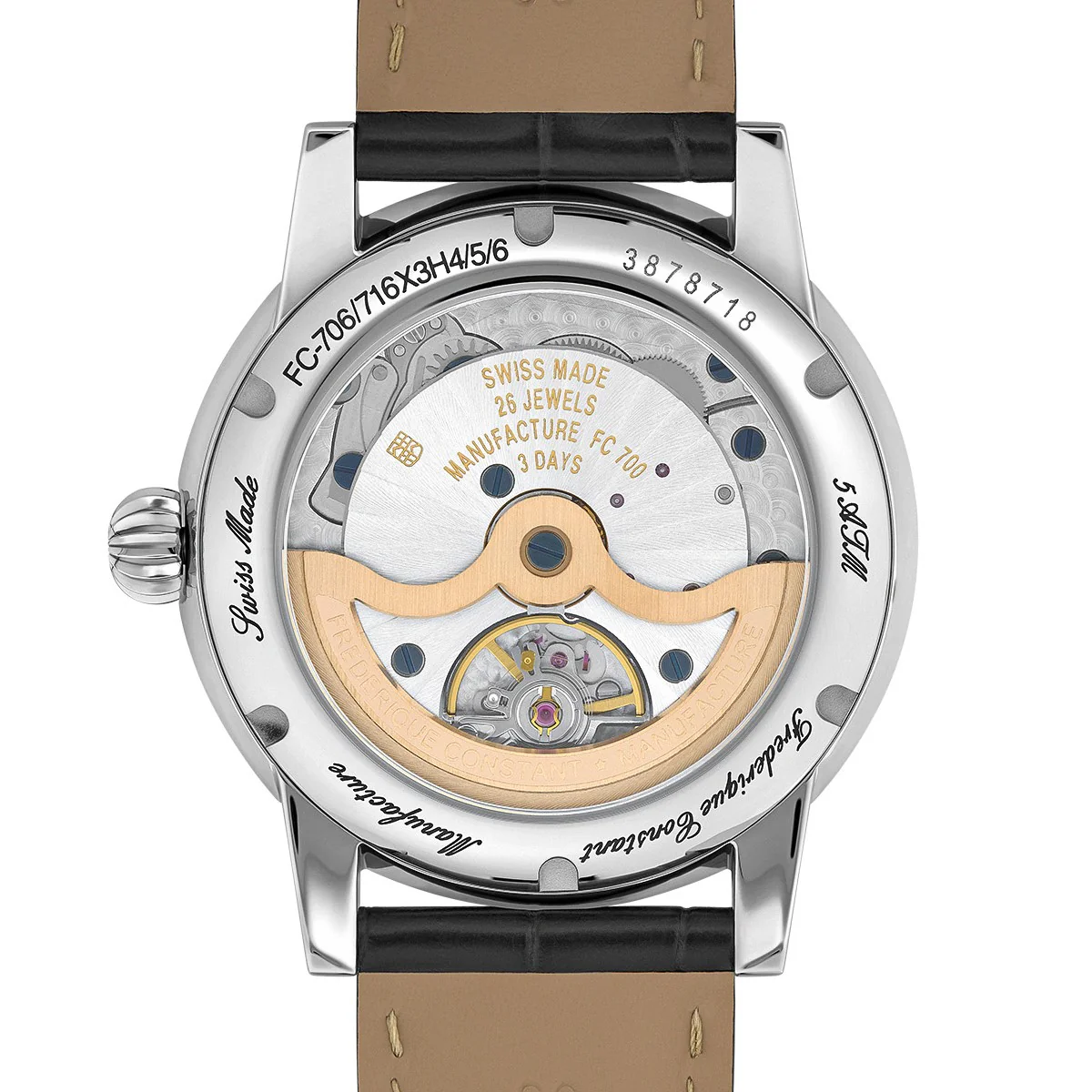 Frederique Constant Classics FC-706B3H6 Automatic 40mm Men's Watch - Image 3