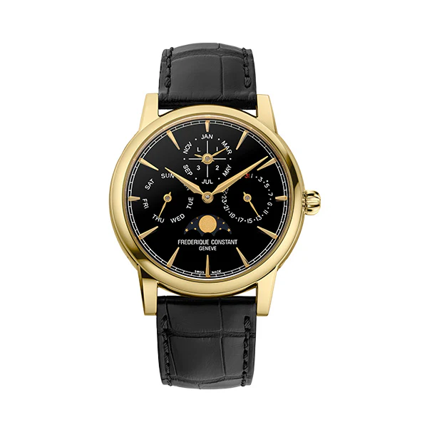 Frederique Constant FC-776ONB3H7 Elegant Swiss Automatic Watch with Date Function and Sapphire Crystal