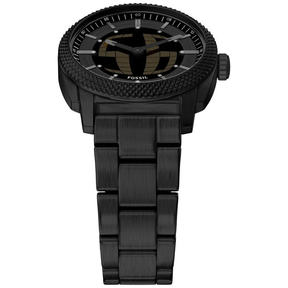 FS6156 FOSSIL Machine Stainless Steel Chronograph Water Resistant 50mm Case Leather Strap - Image 2