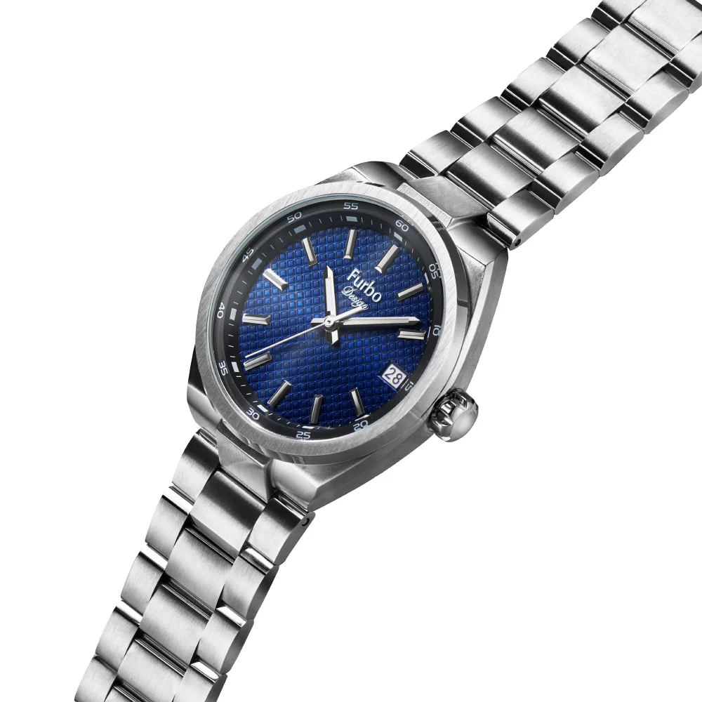 Fullbo Design NF07W-SSNV Elegant Stainless Steel Case - Double Push Buckle - Water Resistant - Japanese Movement - Image 2