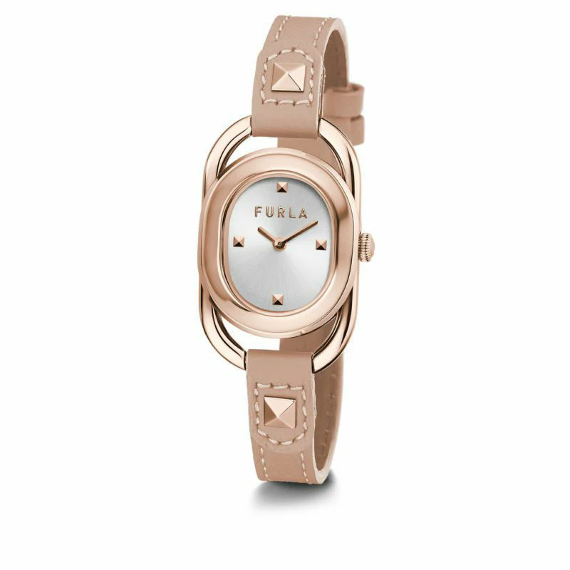 FURLA WW00008003L3 Stylish Silver Design 2-Year Warranty Elegant Studded Index Watch - Image 2