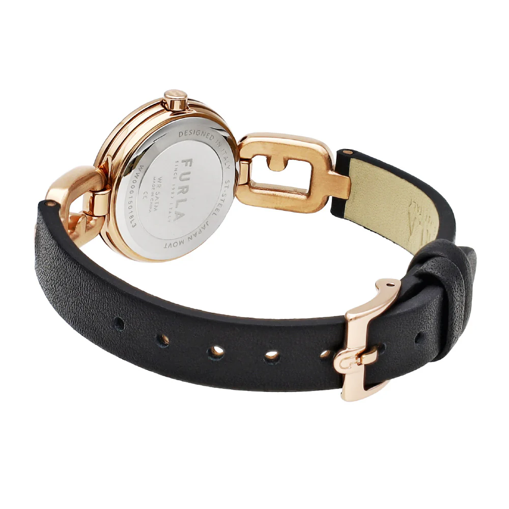 FURLA WW00015018L3 Elegant Black Leather Design Stylish Chain Strap 2-Year Warranty Authentic - Image 4