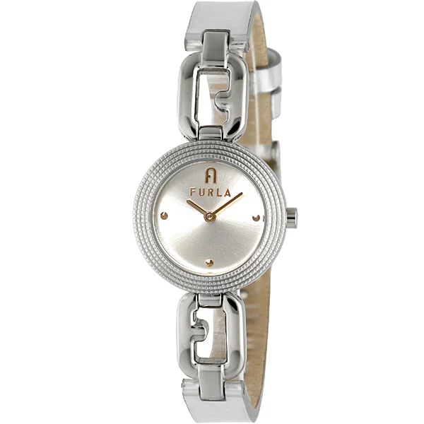 Furla WW00015021L1 Arco Chain Watch Silver Stainless Steel Elegant Design 2-Year Warranty Authentic