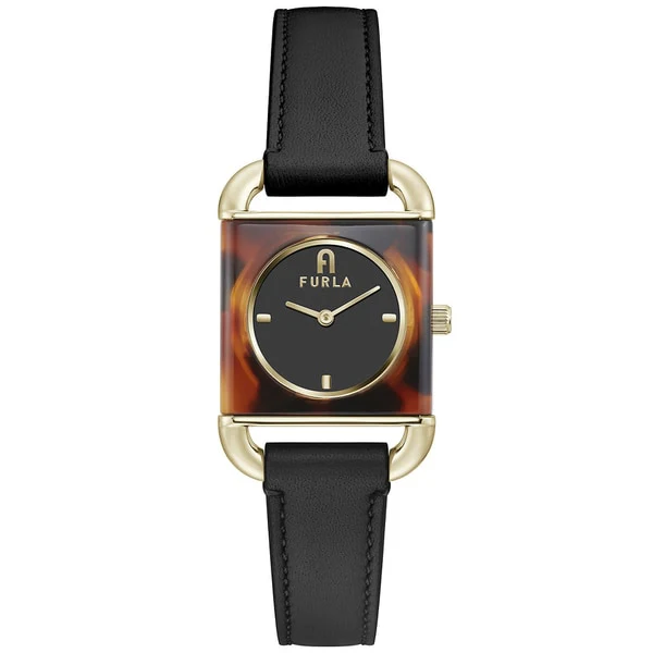 FURLA WW00017009L2 Arco Havana Leather Strap Elegant Design Water-Resistant Ladies Watch Authentic 1-Year Warranty