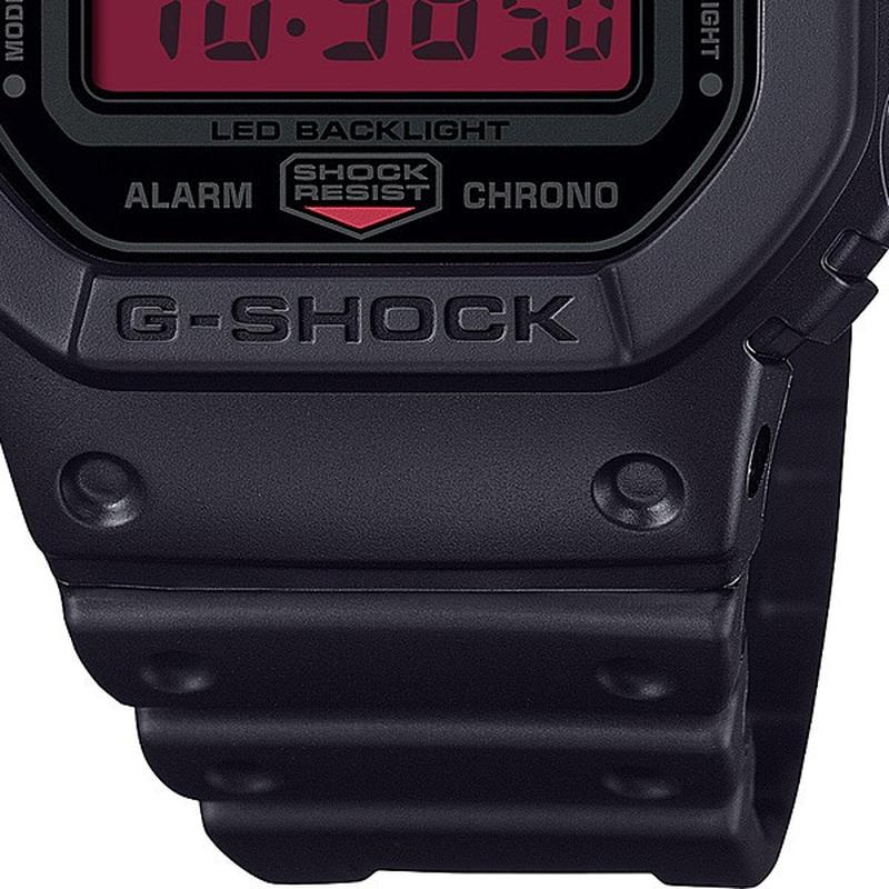 Casio Men's G-Shock Black and Bold Red DW-5600BBR-1JF Watch - Image 5