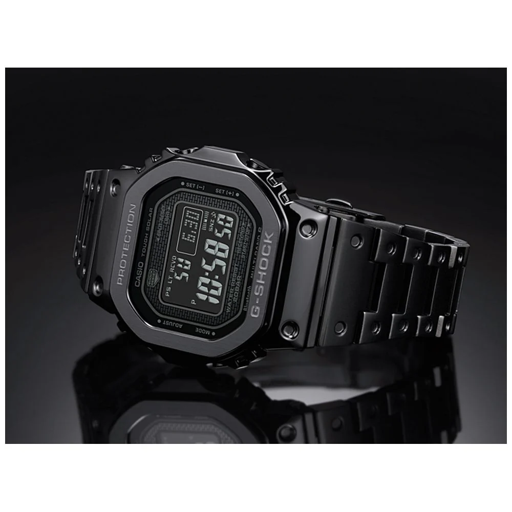 Casio Men's G-SHOCK ORIGIN Solar Radio Watch with Bluetooth, Full Metal, All Black GMW-B5000GD-1JF - Image 7