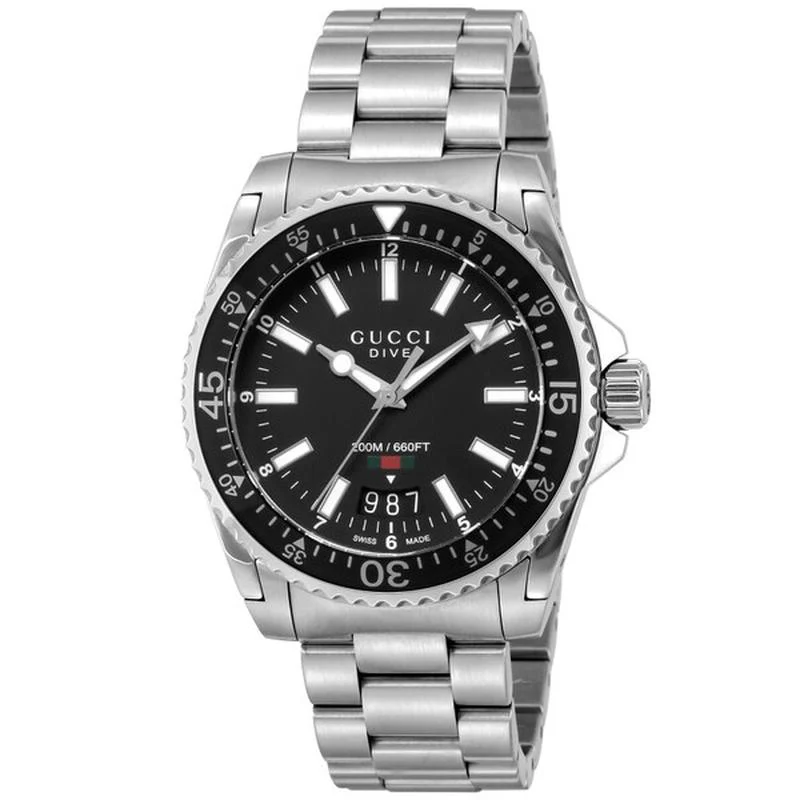 GUCCI Dive 2-Year Warranty YA136301 Black [Parallel Import]