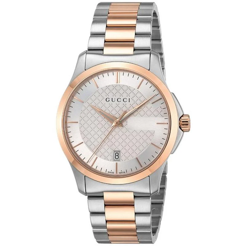 GUCCI G-Timeless Silver Watch with 2-Year Warranty YA126473 [Parallel Import]