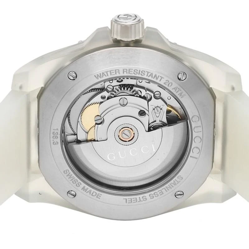 Gucci Men's Rubber Belt Watch Parallel Import with 2-Year Warranty YA136342 - Image 5