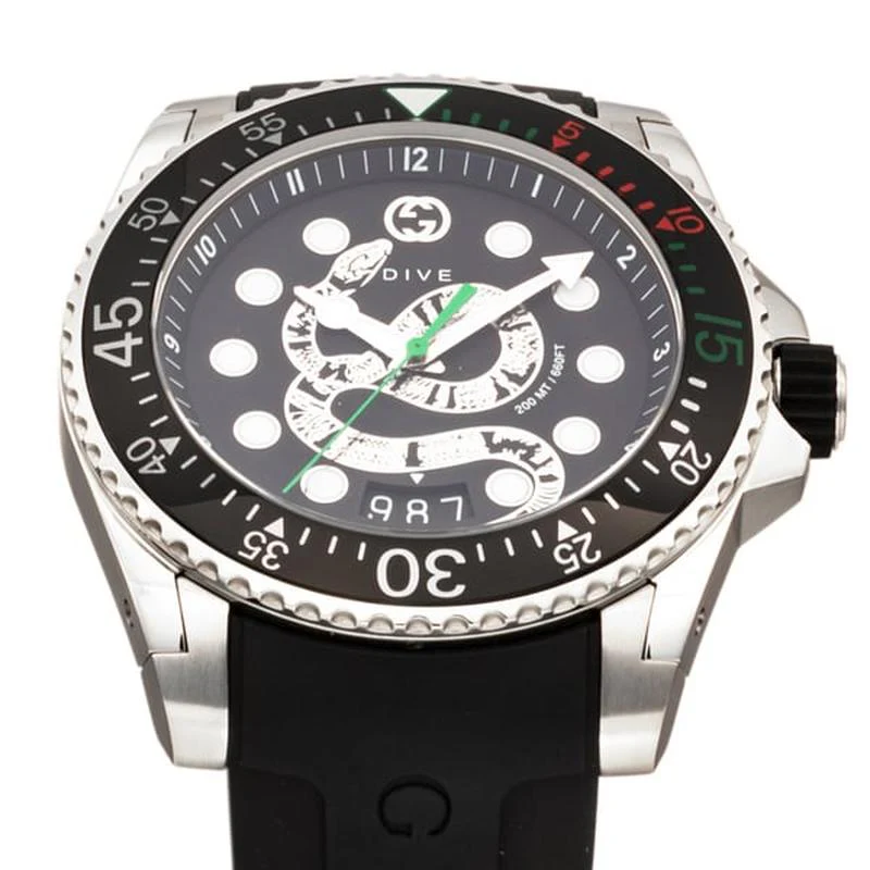 Gucci Men's Rubber Strap Parallel Import with 2-Year Warranty YA136217 - Image 3