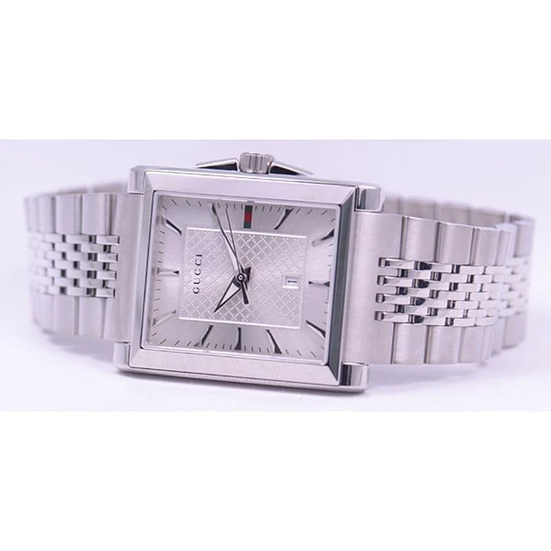 GUCCI Rectangle 2-Year Warranty Silver YA138403 [Parallel Import] - Image 3
