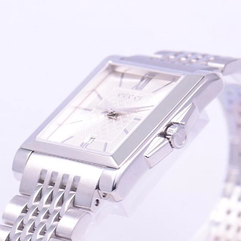 GUCCI Rectangle 2-Year Warranty Silver YA138501 [Parallel Import] - Image 2