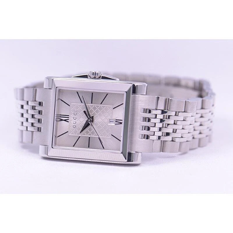 GUCCI Rectangle 2-Year Warranty Silver YA138501 [Parallel Import] - Image 3