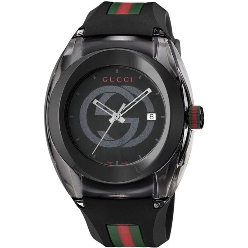 Gucci SYNC Men's Black Watch Parallel Import with 2-Year Warranty YA137107A