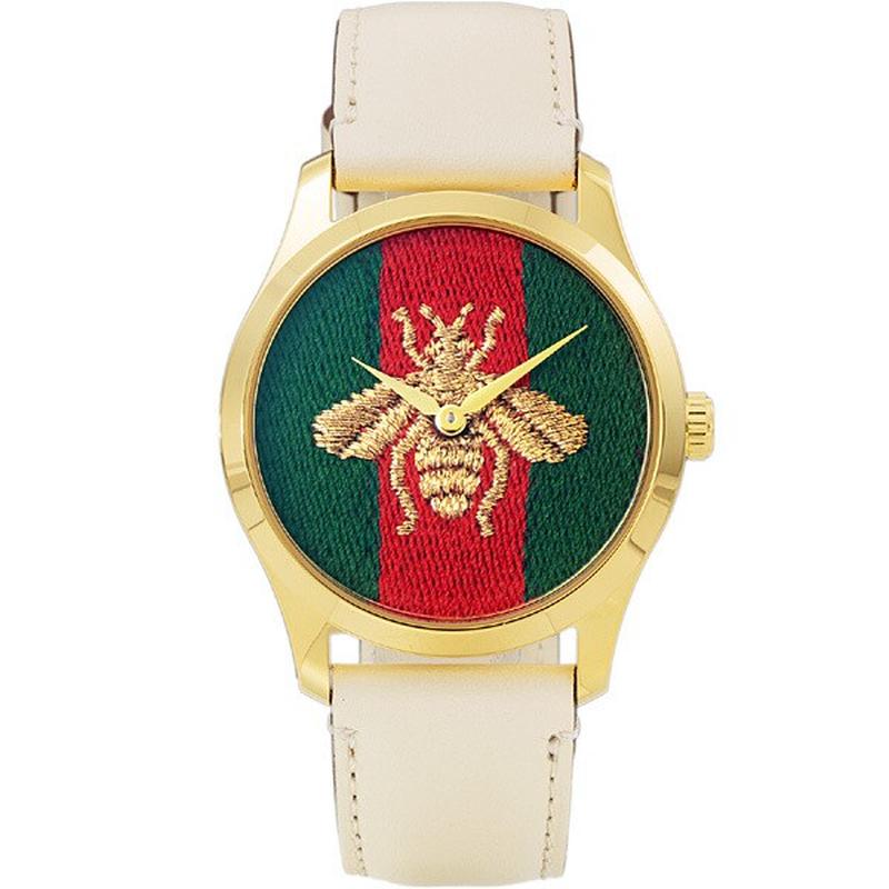 Gucci Unisex Leather Belt Watch YA1264128 - Parallel Import with 2-Year Warranty