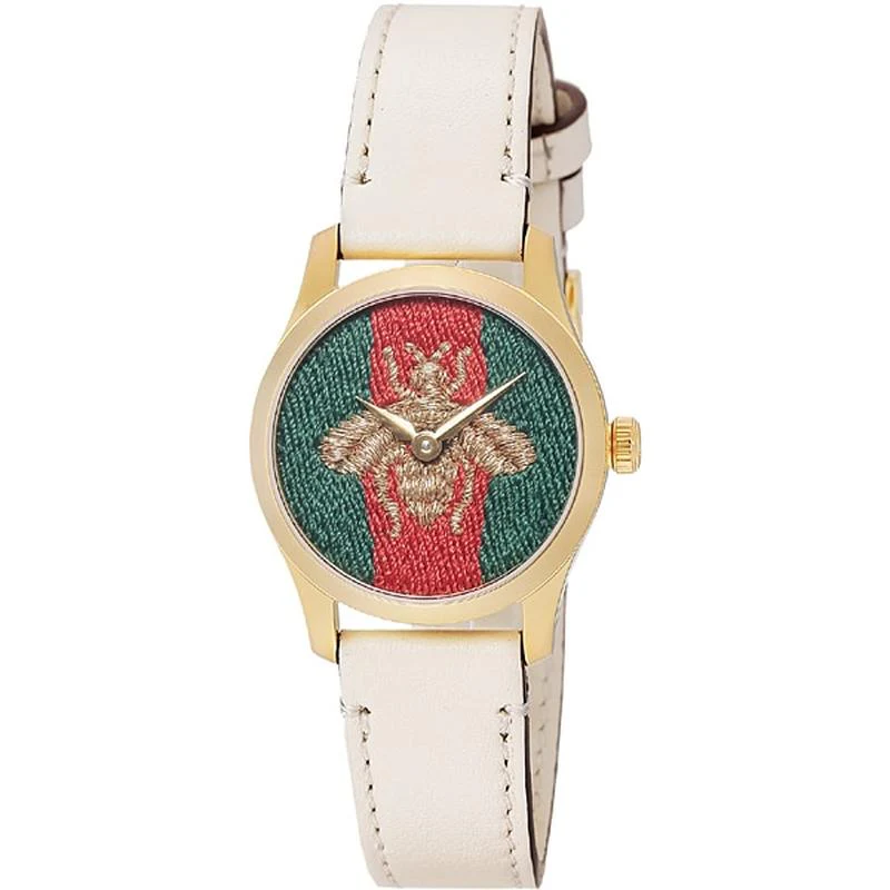 Gucci Women's Wristwatch with Leather Strap, Parallel Import with 2-Year Warranty YA1265009