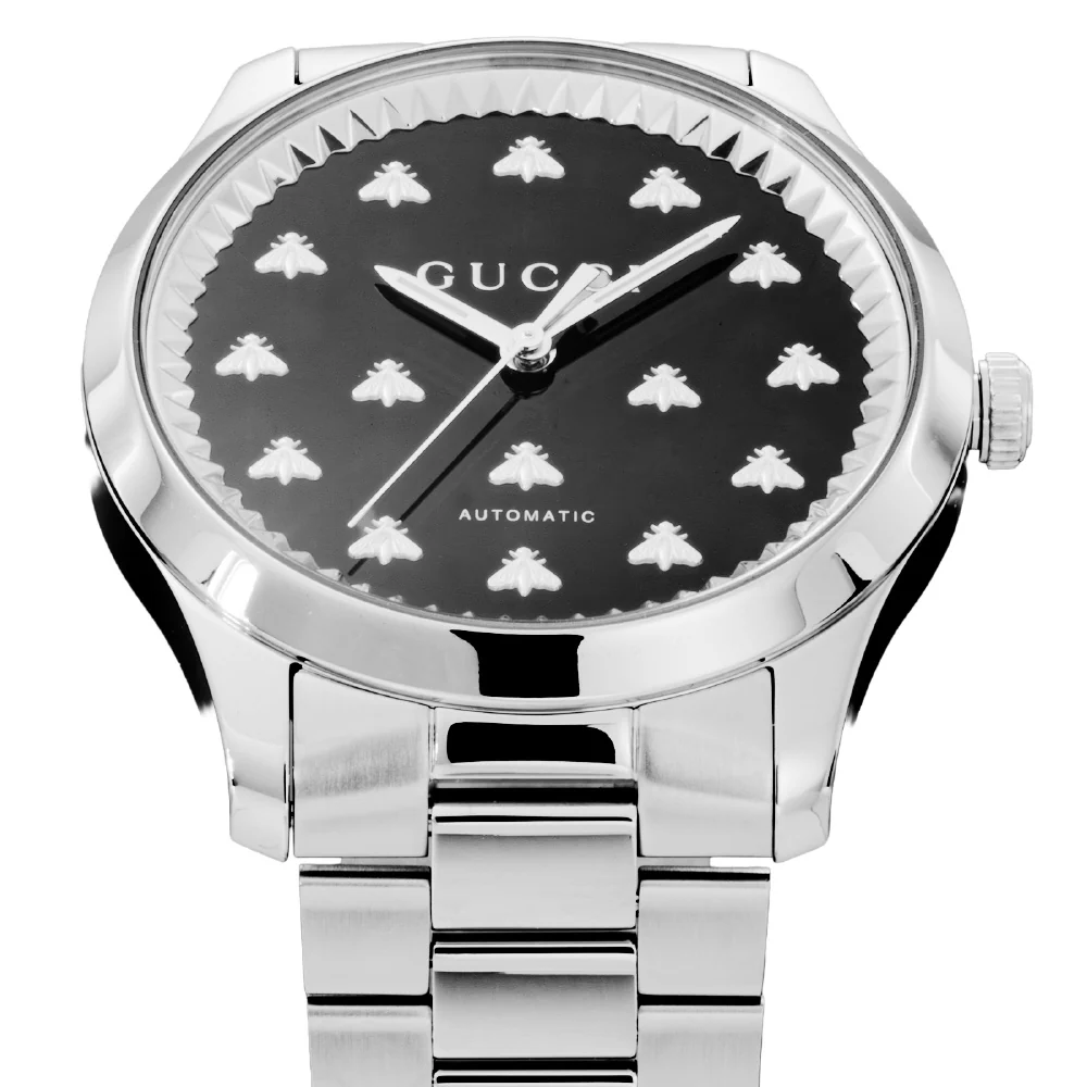 GUCCI YA126283 G-Timeless Black Stainless Steel Swiss Movement 2-Year Warranty Elegant Design - Image 3