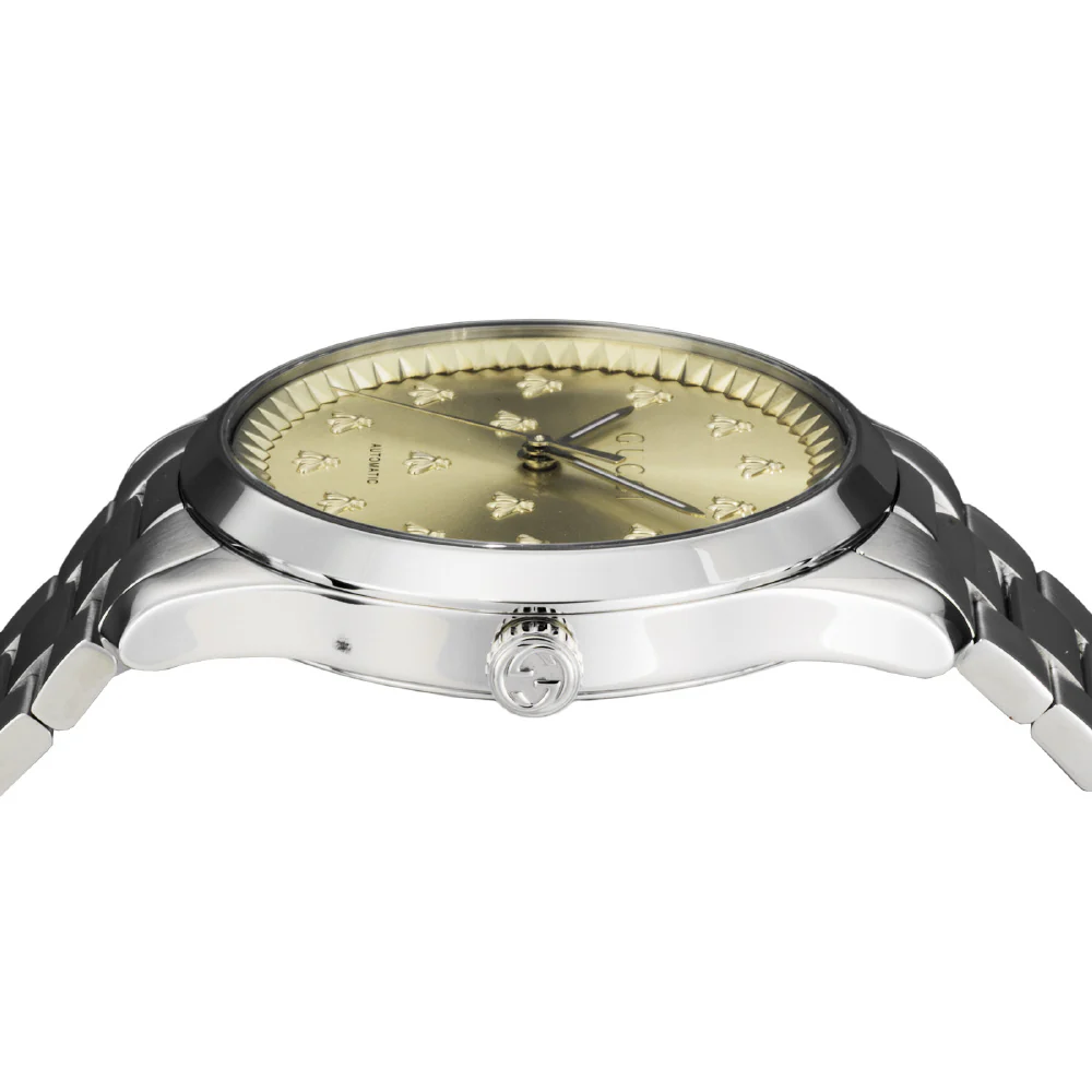 GUCCI YA126378 G-Timeless Gold Stainless Steel Automatic Water Resistant 2-Year Warranty - Image 4