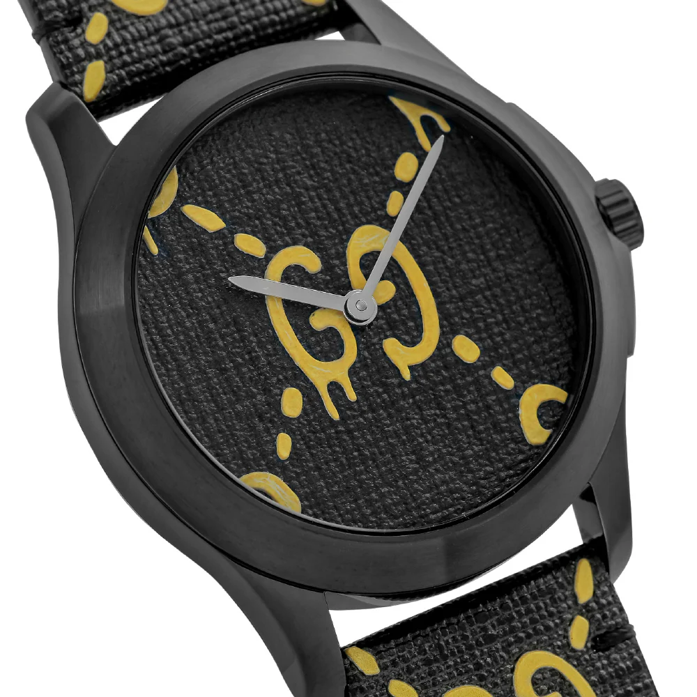 GUCCI YA1264019 G-Timeless Black Watch Stainless Steel Case Water Resistant Elegant Design 2-Year Warranty - Image 2
