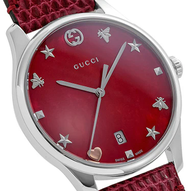 GUCCI YA1264041 G-Timeless Red Watch 2-Year Warranty Elegant Design Swiss Movement - Image 2