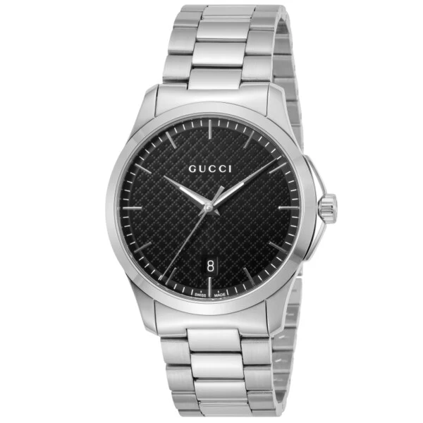 GUCCI YA1264051 Men's G Timeless Watch with Elegant 3Link Design, Swiss Quartz Movement, and Water Resistance for Everyday Style