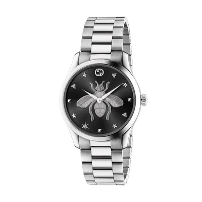 GUCCI YA1264136 GUCCI G-Timeless 2-Year Warranty Black Watch - Luxury Timepiece for Men